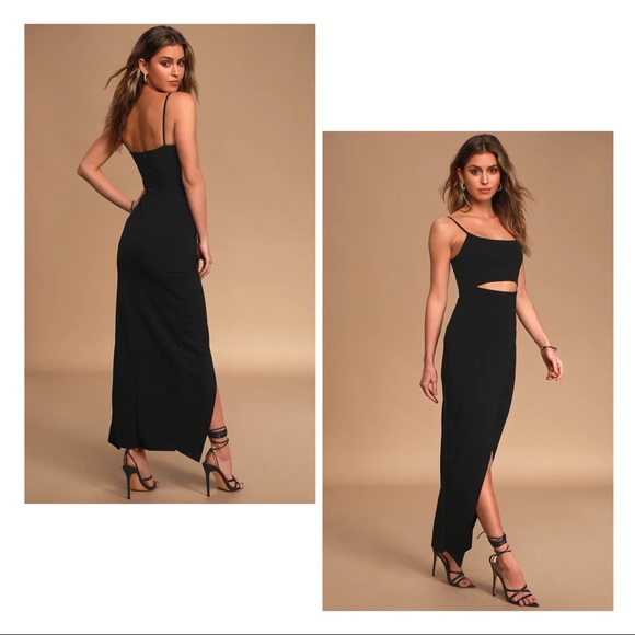 Lulus Dresses & Skirts - LULUS Black Cutout Bodycon Maxi Dress